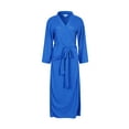 thumbnail image 1 of Richie House Bathrobe Kimono Women's Cotton Robe Long Belted Dressing Gown Lounge Night Spa RHW2824-F-M, 1 of 3