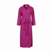 Richie House Bathrobe Kimono Womens Cotton Robe Long Belted Dressing Gown Lounge Night Spa RHW2824-G-XL