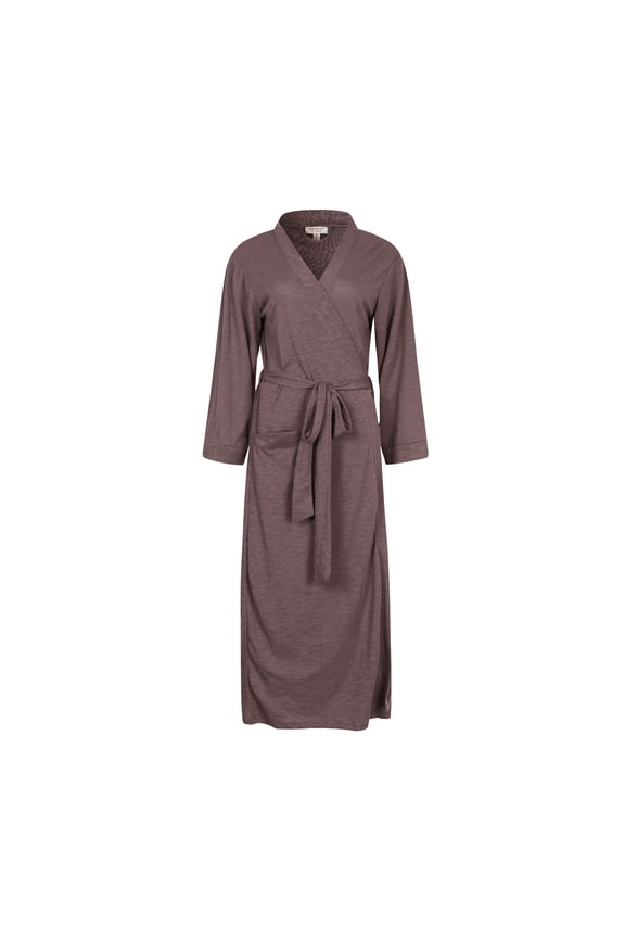 Bathrobe Kimono Women's Cotton Robe Long Belted Dressing Gown Lounge Night Spa RHW2824-J-L