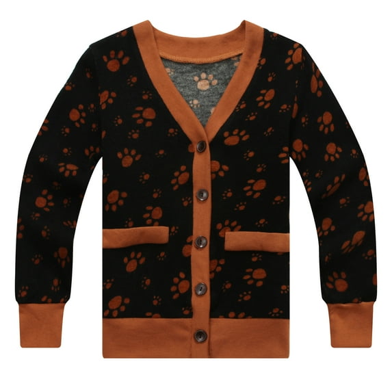 Richie House Boy's Cardigan Sweater with Contrasting Rib Finishings RH1176