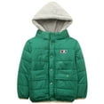 thumbnail image 1 of Richie House Boys' Green Padding Jacket with Attached Hood RH1328, 1 of 2