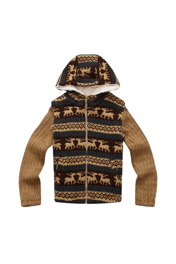 Boys' Knit Sweater Jacket with Soft Lining RH0890
