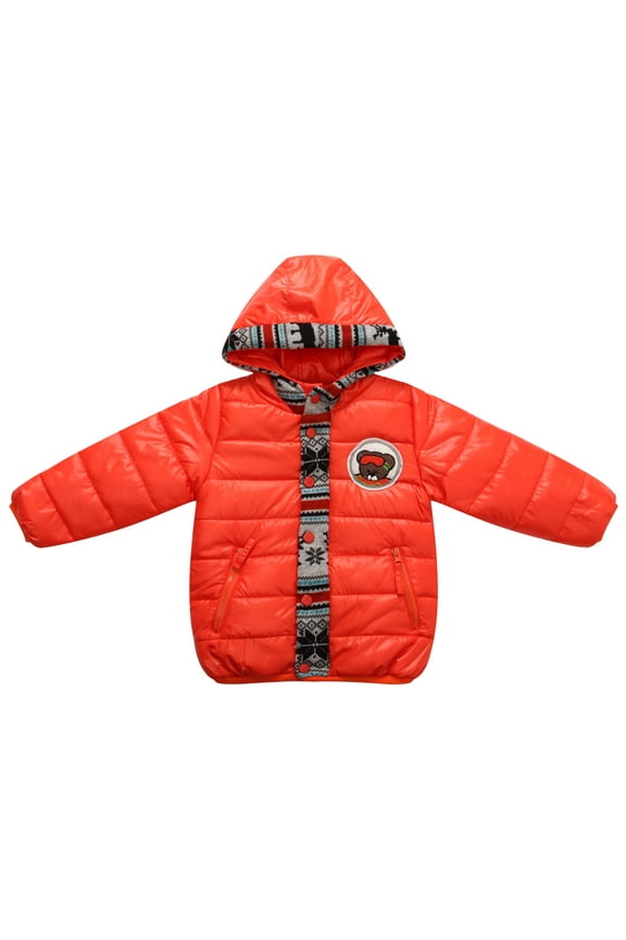 Boys' Padded Winter Jacket with Snowboarder RH0780