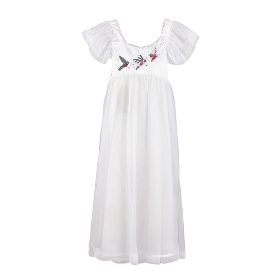 Richie House Dress with Sequined Birds RH120112