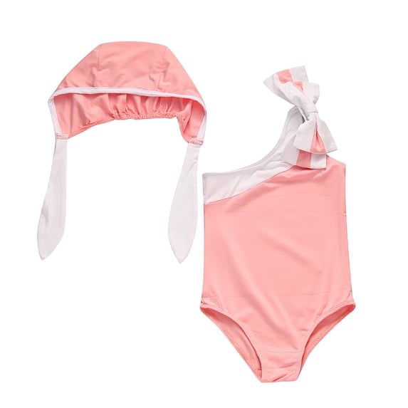 Richie House Girl's Inclined Shoulder Type Swim Suit Size 2-8 RH1948-A-4/5
