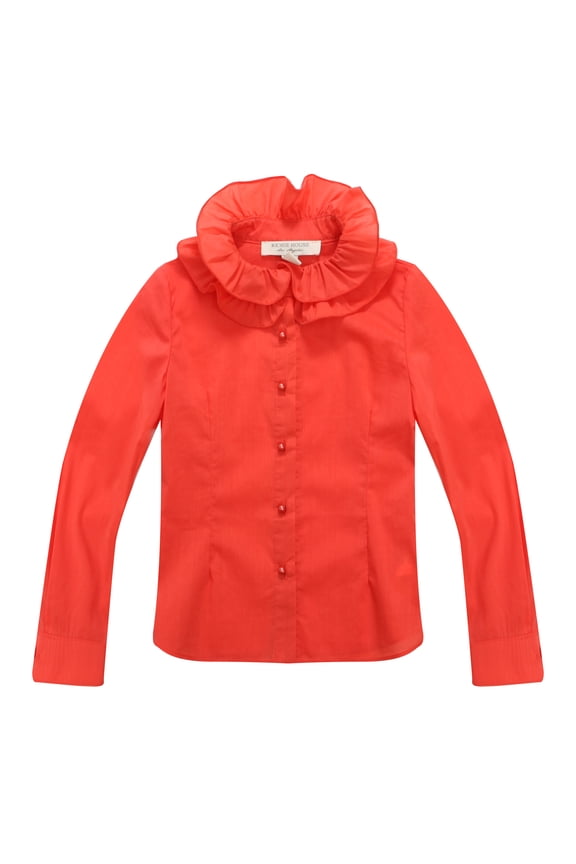 Girls' Blouse with Ruffled Collar RH0645