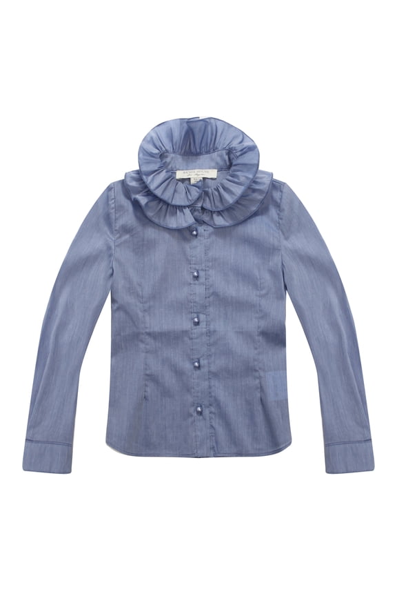 Girls' Blouse with Ruffled Collar RH0645