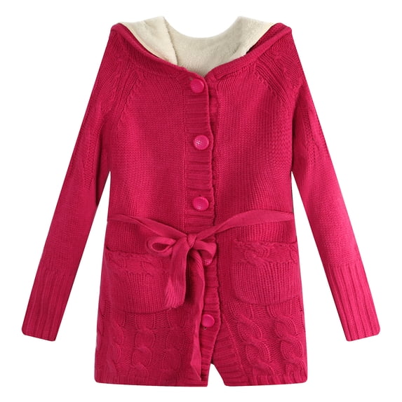 Richie House Girls' Cardigan Sweater with Short Floss Lining RH1009