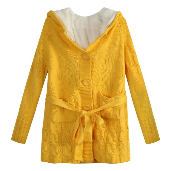 Richie House Girls' Cardigan Sweater with Short Floss Lining RH1009