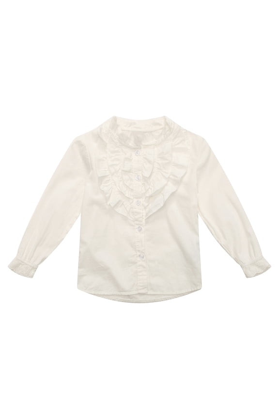 Girls' Classic Blouse with Ruffles RH1576