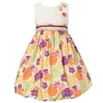 thumbnail image 1 of Richie House Girls' Colorful Floral Bubble Dress with Rosette Accents RH0950, 1 of 2