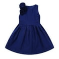 thumbnail image 1 of Richie House Girls' Dark Dress with Shoulder Ruffles RH0712, 1 of 2