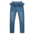 thumbnail image 1 of Richie House Girls' Denim Pants with Ruffles at Waist RH1563, 1 of 7