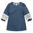 thumbnail image 1 of Richie House Girls' Denim Pullover with Lace Sleeve RH1584, 1 of 7