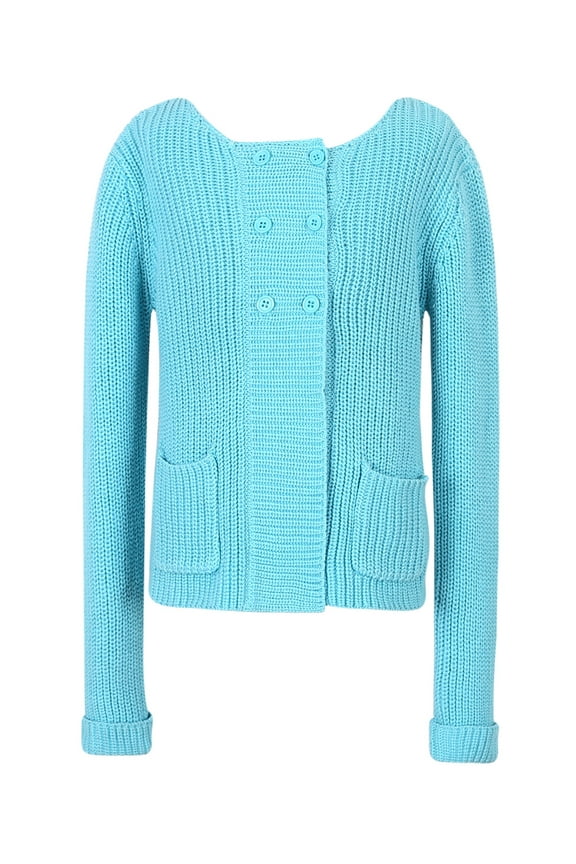Girls' Double Row Buttons Cardigan Sweater RH0773