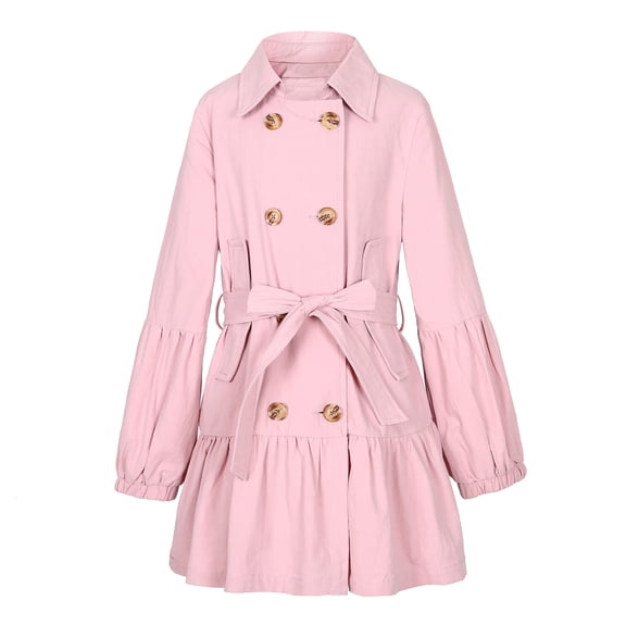 Richie House Girls' Double-breased Jacket with Belt RH2708-A-5