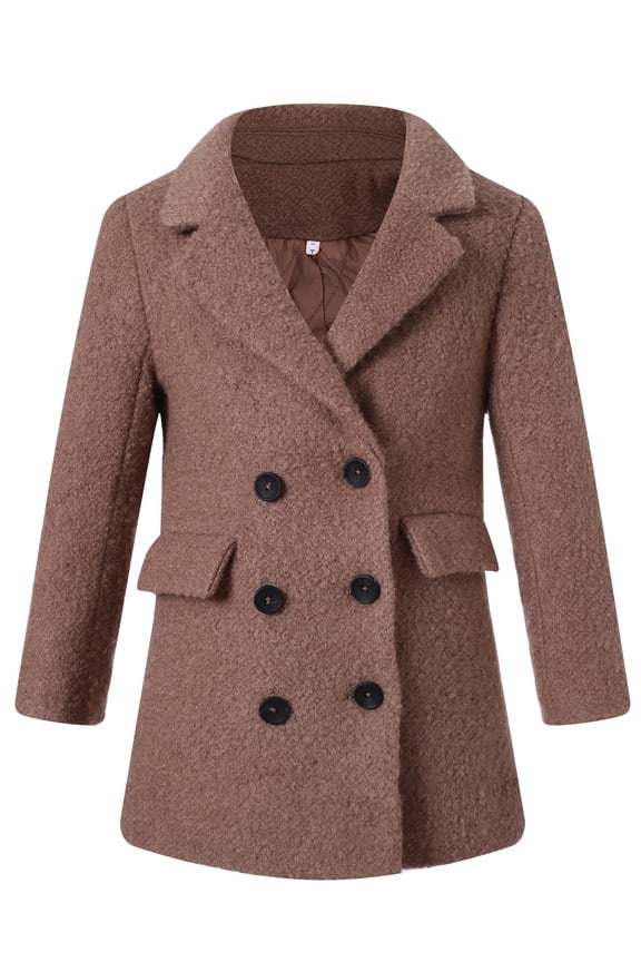 Girls' Double-breasted Wool Coat RH2143