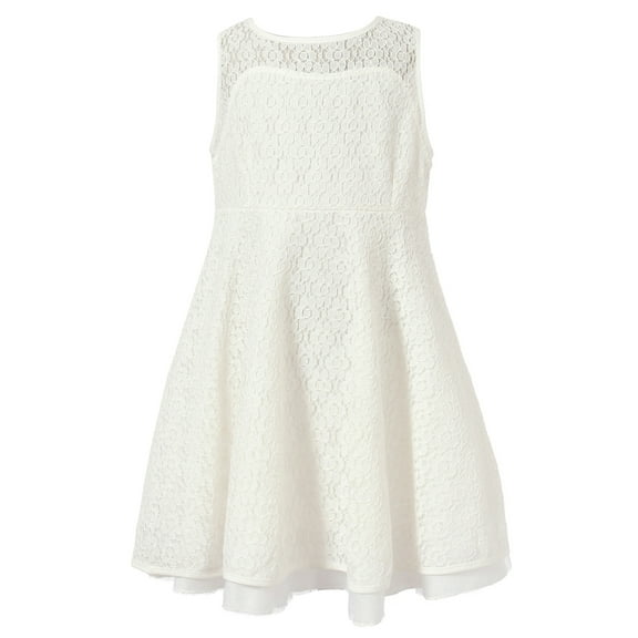 Richie House Girls' Dress With Outlayer Fashion Lace RH1567