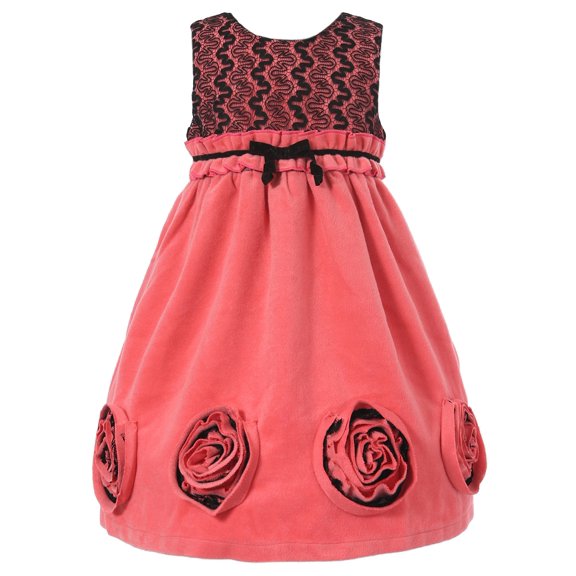 Richie House Girls' Dress with Flowers RH1138