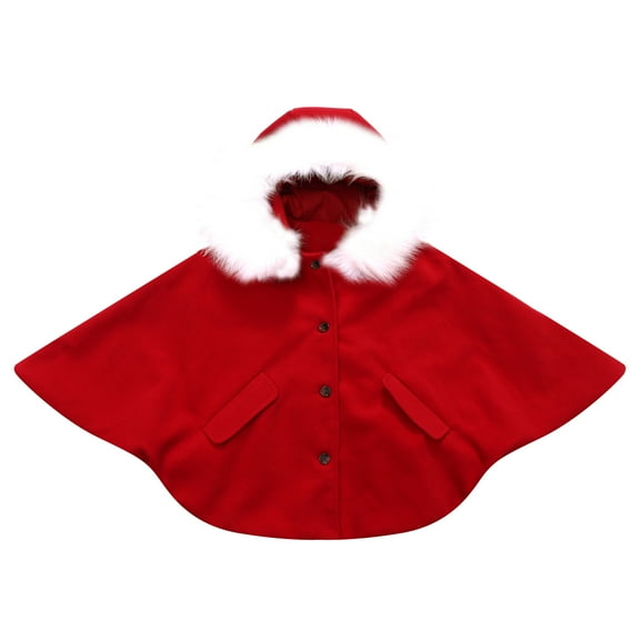 Richie House Girls' Fashion Cape with Button Placket RH1116