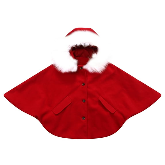 Richie House Girls' Fashion Cape with Button Placket RH1116