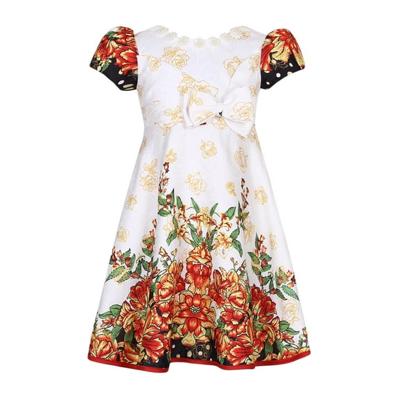 Richie House Girls' Flower Dress RH2570