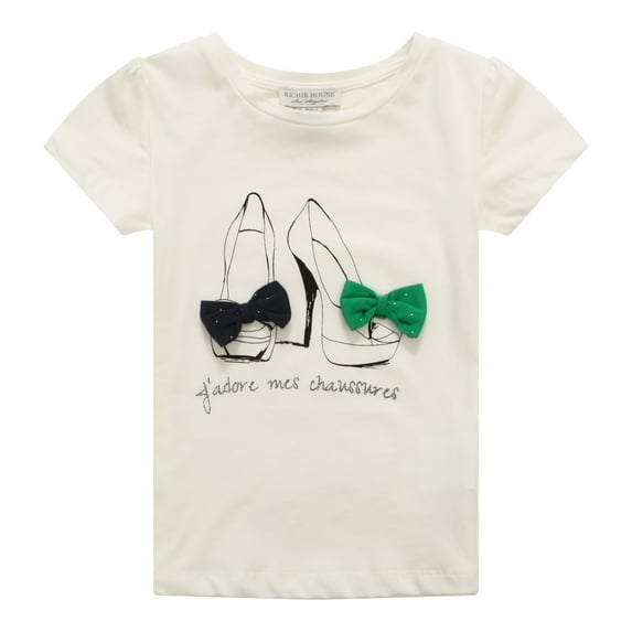 Richie House Girls' 'I Love My Shoes' Tee RH0655