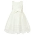 thumbnail image 1 of Richie House Girls Ivory Floral Embroidered Layered Dress 9/10, 1 of 2