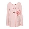thumbnail image 1 of Richie House Girls' Knit Coat with Flower Accessory RH0152, 1 of 2