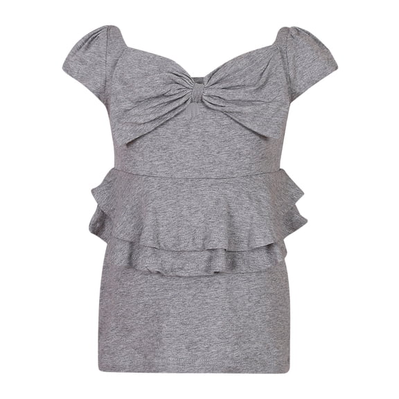 Richie House Girls' Knit Summer Dress with Bow RH2446