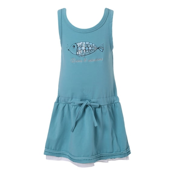 Richie House Girls' Knit sundress with adjustable waist RH2197