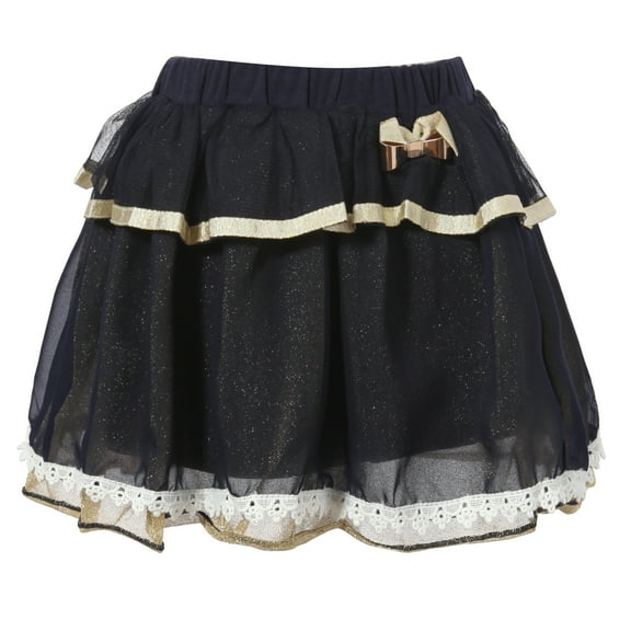 Richie House Girls' Layered Skirt with Elastic Waistband RH1603