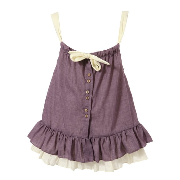 Richie House Girls' Leisure Sundress with Ruffled Bottom RH1800