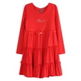 thumbnail image 1 of Richie House Girls' Long Sleeve Knit Dress with Flared Bottom RH1725, 1 of 7