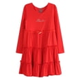 thumbnail image 1 of Richie House Girls' Long Sleeve Knit Dress with Flared Bottom RH1725, 1 of 7