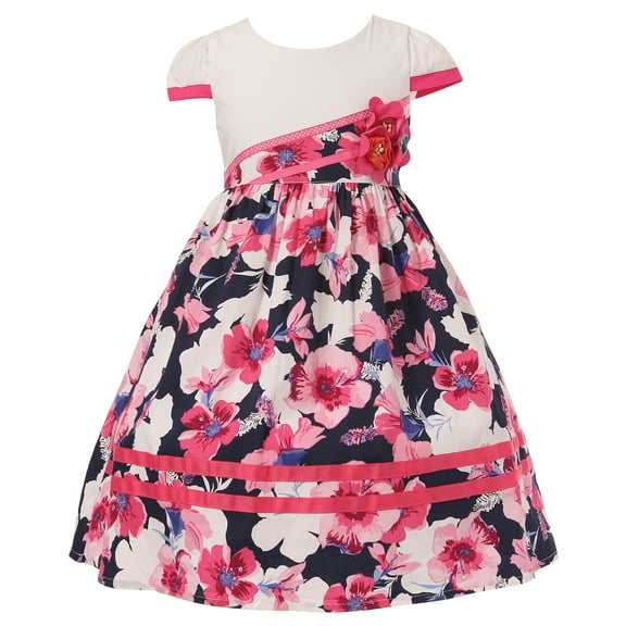 Richie House Girls' Morning Glories Dress RH0954