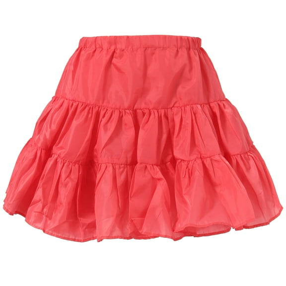 Richie House Girls' Orange Lightweight Ruffled Skirt RH0899