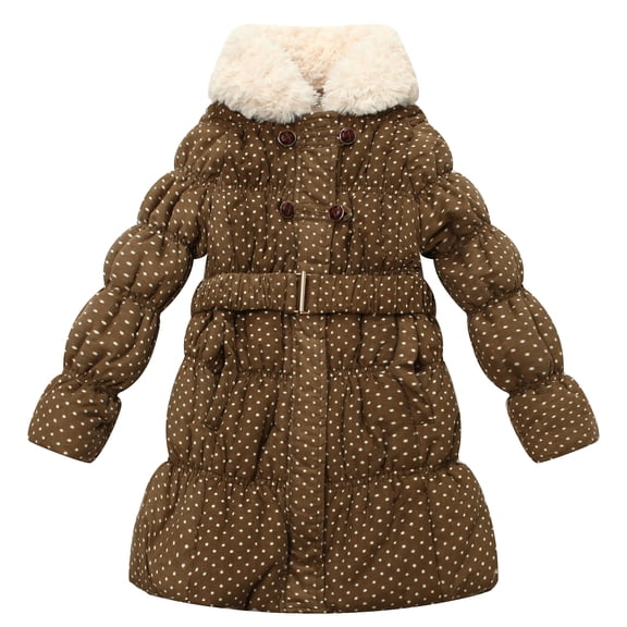 Richie House Girls' Padding Jacket with Fur Collar RH1298