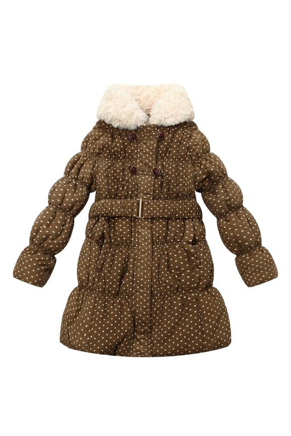 Girls' Padding Jacket with Fur Collar RH1298