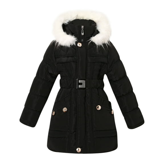 Richie House Girls' Padding Jacket with Hood and Fake Fur Lining RH1342-C-4/5