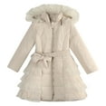 thumbnail image 1 of richie house girls' padding jacket with ruffled mesh rh1395, 1 of 2