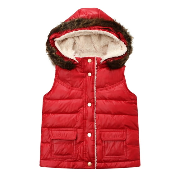 Richie House Girls' Padding Vest with Detachable Hood RH1095