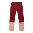 thumbnail image 1 of Richie House Girls' Pants with Snowflakes and Fluffy Cuffs RH0886, 1 of 2