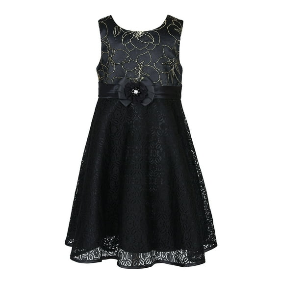 Richie House Girls' Party Princess Dress with Flower Accent RH2706