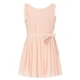 thumbnail image 1 of Richie House Girls Peach Belt Pleated Special Occasion Dress 11/12, 1 of 7