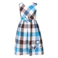thumbnail image 1 of Richie House Girls' Plaid Sundress with Flower Accents RH1971, 1 of 7