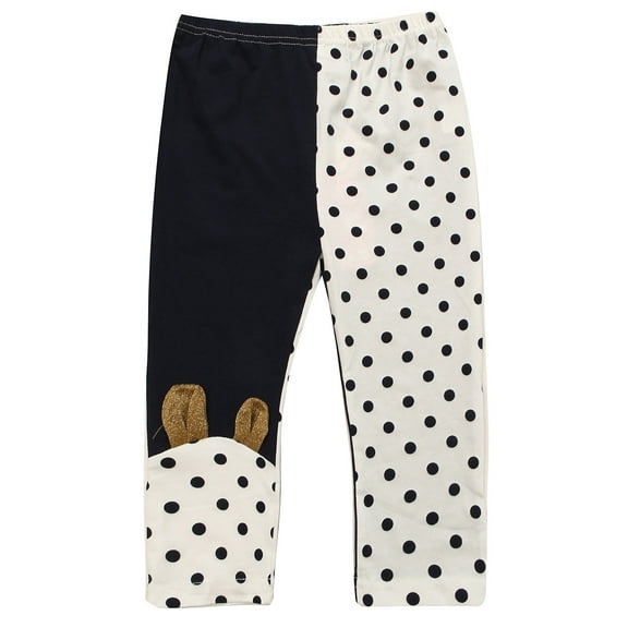 Richie House Girls' Polka Dot Pants with Elastic Waistband RH1648