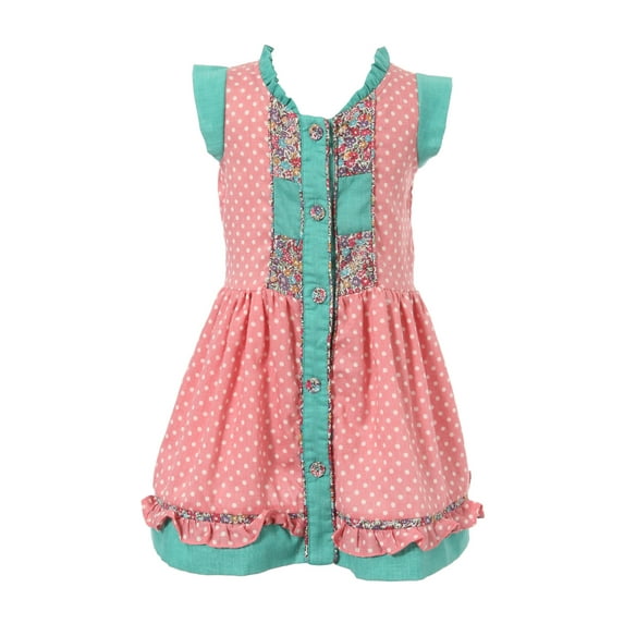 Richie House Girls' Polka Dot Summer Dress RH1787