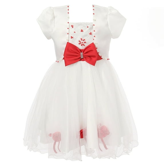 Richie House Girls' Princess Brace Dress with Cpae RH1447