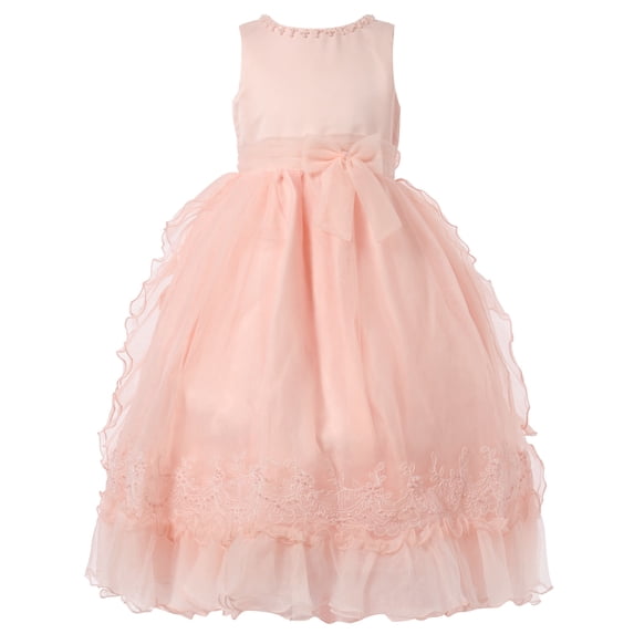 Richie House Girls' Princess Dress with Layered Bottom RH1303